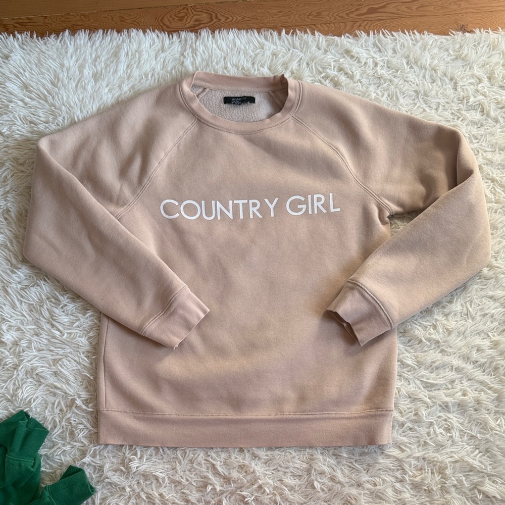 Brunette The Label Tan 'Country Girl' Sweater